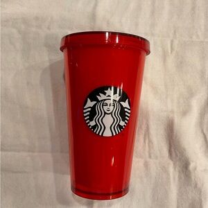 Starbucks Bold Red Tumbler with Iconic Logo